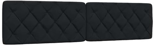 vidaXL Kopfteil-Kissen Schwarz 200 cm Stoff