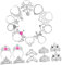 QUMIIRITY 20 STK Halskette Krone Miniatur Mini-Halskette Für Puppe Kleidung Für Puppen Brillengestell Für Mini-Puppen Zubehör Für Minipuppen Puppenschmuck Puppenkleidung Plastik