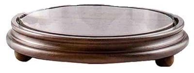 Chianese Base per Campana in Legno 20x3 cm | Ideale per Centrotavola, Espositori e Decorazioni | Base in Legno Naturale per Campane di Vetro e Oggetti Decorativi