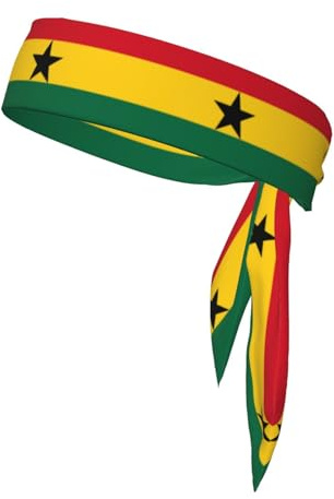 Tennis-Stirnband mit Flagge von Ghana, adiustable Schweißband, perfekt für Fitness, Basketball und Laufen.