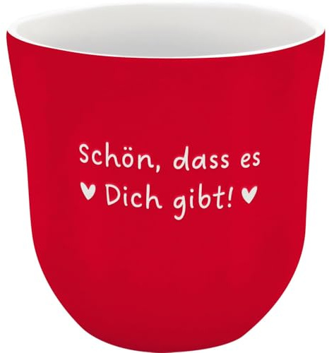Sheepworld Becher mit Gravur Schön | Kaffeebecher, Höhe 9,8 cm, Durchmesser 9,3 cm, Volumen 40 cl, Steinzeug | Geschenkbanderole, Geburtstag, Ostern, Weihnachten | 74828