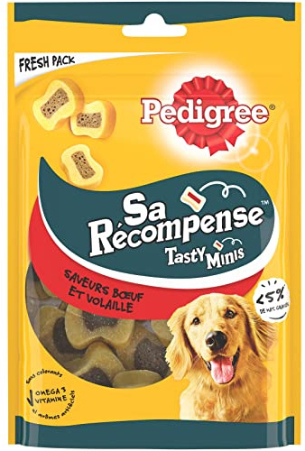 PEDIGREE SA Recompense Tasty Minis BACKCHES FÜLLT, Rindfleisch & Geflügel, 6 Stück