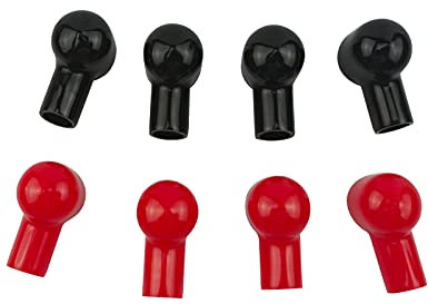 LUOIUI 8 Pcs Red and Black Battery Terminal Boots Insulating Covers, PVC Cable Lug Protector Cover Lug caps for Auto Marine Commercial and Power Sports, Insulating Rubber Covers Skins Tool Parts