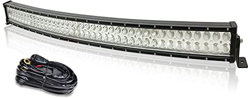 Willpower 240W Gebogener LED Arbeitsscheinwerfer Bar, 42'' 104CM LED Zusatzscheinwerfer mit Kabelsatz für Offroad Auto Scheinwerfer Traktor 4x4 SUV ATV