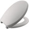 BEMIS Buxton Ultra-Fix Thermoplastic Whisper Grey Toilet Seat. Non Slip Toilet Seat with Adjustable Chrome Hinges. Plastic Material, Universal, Easy to Clean & Quick Installation, Whisper Grey