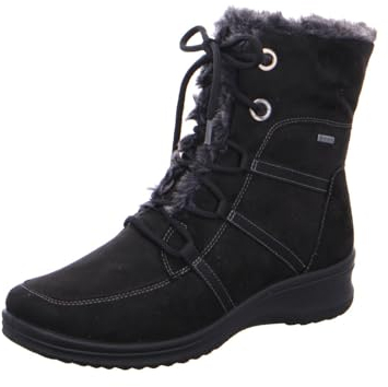 ara München, Stivali da Neve Donna, Schwarz,Graphit, 38 EU