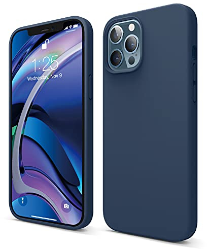 elago Premium Silicone Case for iPhone 12 Pro Max (6.7), Full Body Protection : 3 Layer Shockproof Cover (Blue)