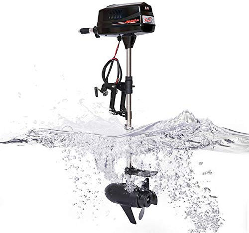 2200W Außenbordmotoren Außenborder Bootsmotor Engine Bürstenloser Motor für Schlauchboote,mit 90 ° drehbare Halterung (48V)
