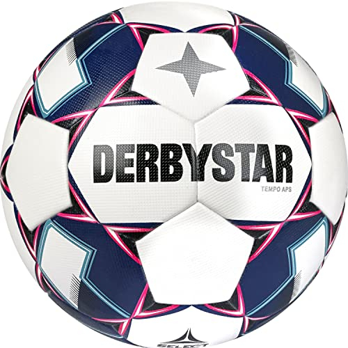 Derbystar Tempo Aps V22 Fußball Weiss Blau Pink 5