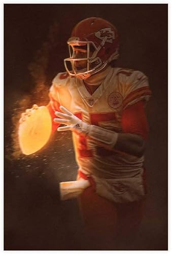 SDDLW1990 Holz Puzzle 500 Teile Patrick Mahomes II Fußballplakat Sport (8) Puzzles für Erwachsene und Kinder anspruchsvoll 500 Piece 20.4x15inch(52x38cm) Kein Rahmen