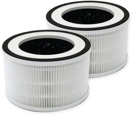 PUREBURG Replacement Filters Compatible with Russell Hobbs CLEAN AIR MINI Air Purifier (RHAP1001 / RHAP1001B / RHAP1001W),2-Pack H13 HEPA (16.3 x 9.7 cm)