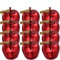 ABOOFAN Weihnachten Deko Anhänger Weihnachtsschmuck Anhänger Christbaumschmuck Weihnachtsbaum Anhänger Apfel Form Weihnachtsdeko für Zuhause Tannenbaum Zimmer Fenster Dekoration 12 Stück Rot