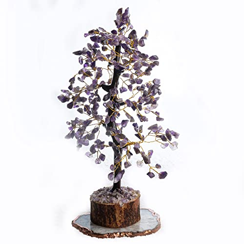 Wonder Care Amethyst-Chakra-Baum des Lebens – Kristallbaum für Positive Energie, handgefertigter Edelsteinbaum – Feng Shui-Dekor, Glücks-Geldbaum – lila Heilung für spirituelle Weisheit