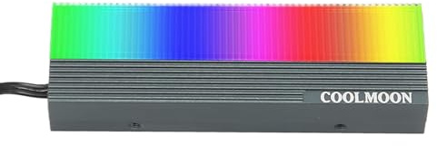 Dpofirs M.2 2280 SSD Kühlkörper, RGB SSD Kühler mit Aluminiumkühlkörper und Wärmeleitpad