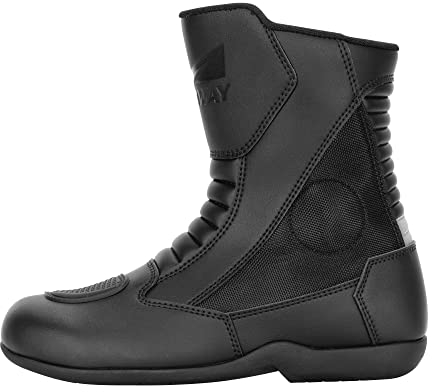 FAST WAY FTS-1 WP Motorradschuhe, CE Zertifiziert, Wasserdichte Motorradstiefel, Atmungsaktive Motorradschuhe, Schalthebelverstärkung & Fersenreflektor, Reißverschluss mit Klettabdeckung, Größe 47