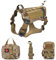 ALLSOPETS Harnais Tactique pour Chien avec Système Molle Harnais pour Chiens Moyens et Grands avec Sac pour Eau Trousse de Premiers Soins et Sac Polyvalent (Camouflage, XL)