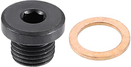 QUARKZMAN N0160276 Ölablassschraube M14x1,5 Ölwannenwanne Schraube Stahl Ablassschraube für Audi A4 A6 Schwarz