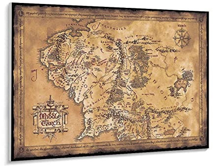 The Hobbit The Lord Of The Rings Map Posters Paper Jigsaw Puzzle 1000 Pieces Adult Toys Decompression Game(50x70cm)-z15p