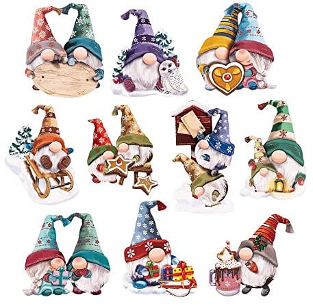 Ideen mit Herz 3-D Motive, ausgestanzt, ca. 7-10 cm, 10 Stück im Beutel | Bilder zum Basteln & Dekorieren | Grußkarten selber machen | Bildmotive für Scrapbooking & DIY-Deko (Fröhliche Winter Wichtel)