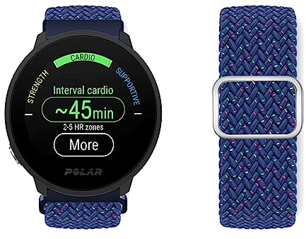 KUWAI Band für Polar Unite/Pacer Armband Nylon Gewebt Loop Band für Polar Unite/Pacer Armband Atmungsaktiv Sport Schiebeschließe aus Edelstahl Armband für Polar Unite/Pacer Armband (YY)