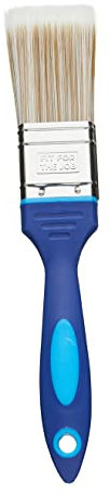 Fit For The Job Bristle Loss Brush for Emulsion, Gloss and Satin Paints, Blue,Silver, Beige, 1.5 (38mm) (Pack of 2)