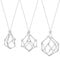 PH PandaHall 3 Size Crystal Cage Necklace 6pcs Crystal Necklaces Holder Adjustable Mesh Necklace Empty Stone Necklaces Chain for Women Men DIY Jewellery Making Accessories Gift