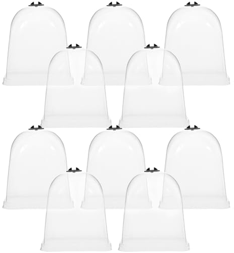 SUPVOX Cloche De Jardin Transparente 10Pcs, Protection Respirante pour Plantes, pour Les Plantes Commençant La 11x10x10cm