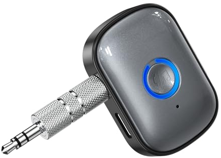 Ankilo Bluetooth 5.3 Transmitter Receiver, Aux Bluetooth Adapter für Auto, Wireless Bluetooth 3.5mm, 2-in-1 Bluetooth Aux Adapter, Audio Receiver für Laptop, Radio, Kopfhörer, Lautsprecher, TV