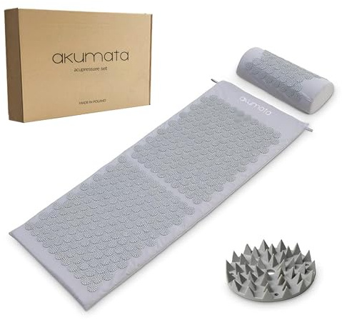 Akupressurmatte Set mit Kissen - Akkupressmatte XL | 15.120 feste HIPS-Spitzen, Baumwollbezug und Tragetasche – intensive Stimulation, für Einsteiger über Kleidung dosierbar