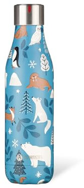 LES ARTISTES Paris A-4365 Bottle'Up, Thermos 500 ml, Gourde isotherme sans BPA, Réutilisable, Garde au chaud 12h et au froid 24h, Acier Inoxydable, Design Polar