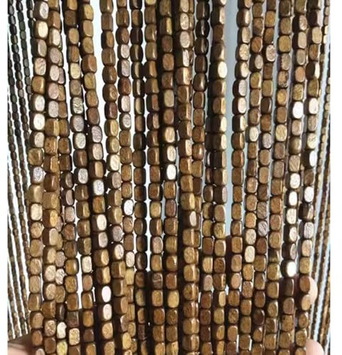LRYELWA Hanging Bamboo Beaded Curtains String Bead Curtain for Doorways,Wooden Beads Door Curtain Screen,Living Room Partition Decoration,Width x Height (Brown,121 Strands 120cm x 130cm)
