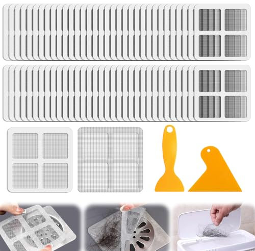 Filtro di Scarico a Pavimento Usa e Getta 100Pezzi Monouso per Raccogli Capelli Doccia per Gli Accessori Bagno la Cucina il Lavandino la Vasca da Bagno