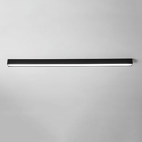 Decoración minimalista Luz de techo lineal LED Pasillo moderno Montaje empotrado Barra de luz de techo Metal Negro Tira larga Accesorio de iluminación Luz de techo de oficina blanca para cocina Comed