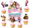 Ragazze e Orso Decorazione Della Torta, Ragazze e Orso 2 Anno Compleanno Decorazione, 7Pcs Cucina Decorazione Ragazze e Orso, Ragazze e Orso Torta Topper Bambini, Compleanno Per Bambini.