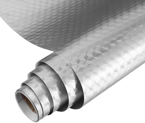 Kitchen Wallpaper Oil Proof Sticker Backsplash Aluminum foil Oil self-Adhesive Paper Silver Cabinet Liner Waterproof and Heat Resistant Peel and Stick backsplash, 15.72X39.3in