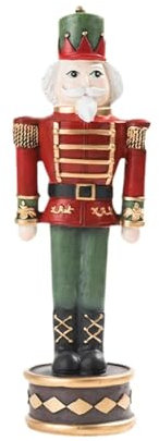 Figurina di Schiaccianoci di Natale Comodo ornamento da tavolo in resina Figura di bambola di schiaccianoci for la camera da letto del banco da lavoro del tavolo da scaffale di casa(Nutcracker Figurin