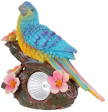 FUNOMOCYA Solarlampe Vogel Aus Harz Aussen Solarleuchten Für Garten Hoflampe Vogel Dekolicht Solar Lampe Harz
