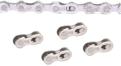 Heanvmyss Fahrradkettenglied,4 Paar Fahrrad Missing Link,Kettenschloss 11 Fach,Fahrrad Kettenverschluss Kettenverschluss-Glied für 11 Geschwindigkeitskette Fahrrad Ersatzteile(11 Speed)