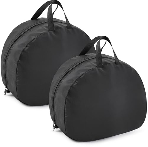 Yeyeplum 2 Pack Helmet Bag Nylon Durable Motorcycle Mx Helmet Storage Bag Medium, with Handle and Cashmere Lining, Water-resistant, Zipper for Ski Snowmobile Dirt Bicycle Bike Storage Accessories