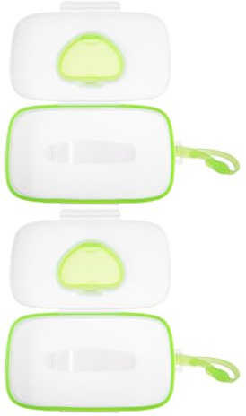 CHICAMPERA 2pcs Portable Wet Wipes Box Wipes Dispenser for Car Auto Travel Case Storage Bucket Cleaning Dispenser