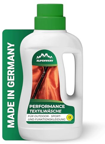 ALPENWERT® Sportwaschmittel [MADE IN GERMANY] für Funktionskleidung, Sportbekleidung & Outdoor-Textilien Spezialwaschmittel für Gore-Tex, Softshell & Skibekleidung Geruchsneutral & materialschonend