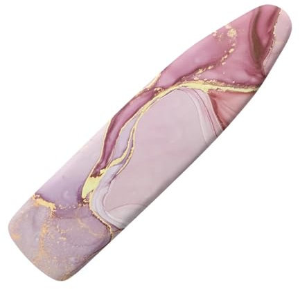 Binienty Pink Marble Ironing Board Cover with Hook and Loop Thick Halloween Table Top Ironing Board Cover Iron Pads for Ironing