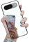Noir Cadre Miroir Coque pour Google Pixel 7,Housse Clair Brillant Maquillage Mirror Effet Rigide PC Mince Bumper Etui Cover Coquille de Protection