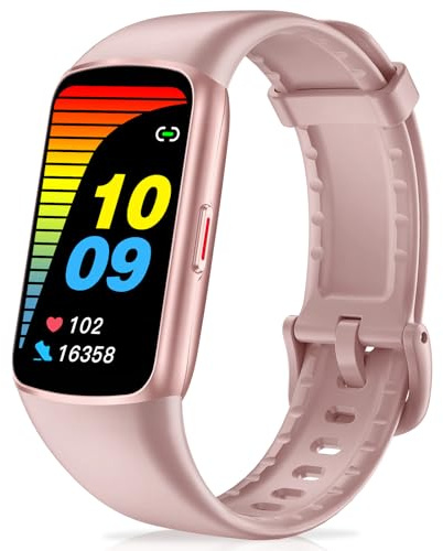 Zeacool Fitness Tracker with 24/7 Heart Rate, Blood Oxygen Sleep Monitor,123 Sports Modes Calories Smart Watch,Pedometer IP68 Waterproof Activity Trackers Health Step Counter for Women Men (Pink)