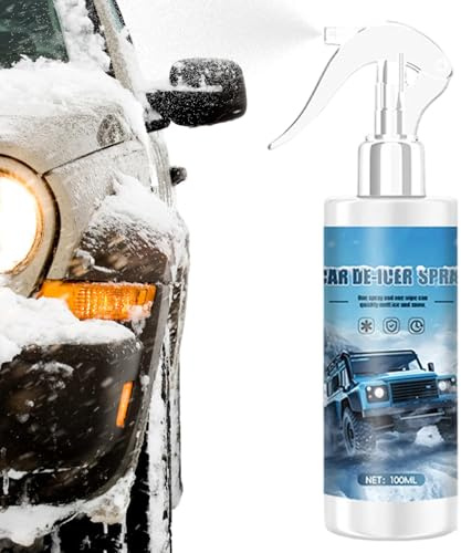 Sbrinatore Per Parabrezza Auto 100 ml Rimozione Neve Vetro | Spray Antighiaccio per Auto Per Sbrinare Vetri Serrature Fanali Guarnizioni E Rimuovere Neve Inverno