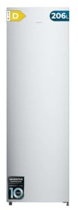Cecotec Congelador Vertical Dual 206L Bolero CoolMarket UF 206 Dual Inox D | Convertible Congelador-Frigorífico, No Frost, Cajones XL, Puerta Reversible, Luz LED, Alarma, Sistema Frío Uniforme, Blanco