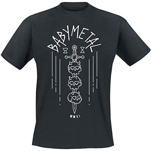 Babymetal T Shirt Skull Sword Band Logo Official Black M
