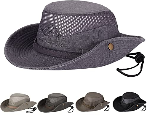 Obling Sonnenhut Herren Damen UPF 50+ Schutz Atmungsaktiv Quick Dry Fischerhut Outdoor Hut Faltbar Wanderhut Buschhüte Hut