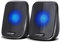 Audiocore AC835 2.0 Black Stereo Speakers With LED Backlighting For PC Laptop Smartphone 2x3W RMS USB AUX Minijack Compact ♪
