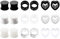 AceFun Ohrpiercing Tunnel Plug Expander acryl und silikon Ohr Plug Tunnel Herz Double Flared 8mm 9paare